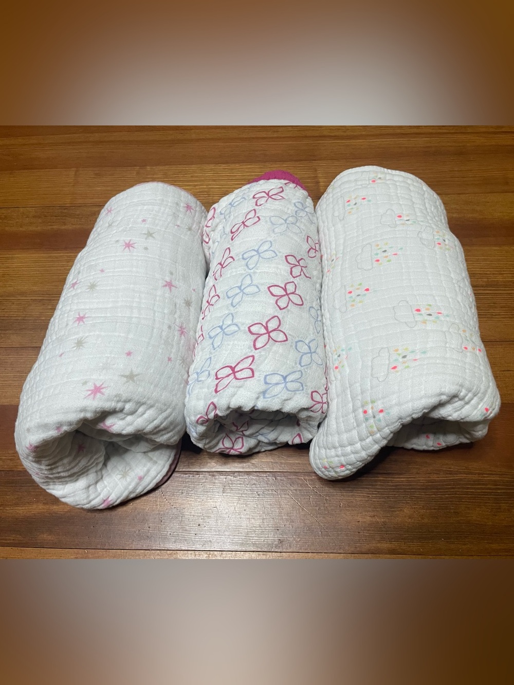 aden + anais White Quilted Cotton Muslin Baby Blankets